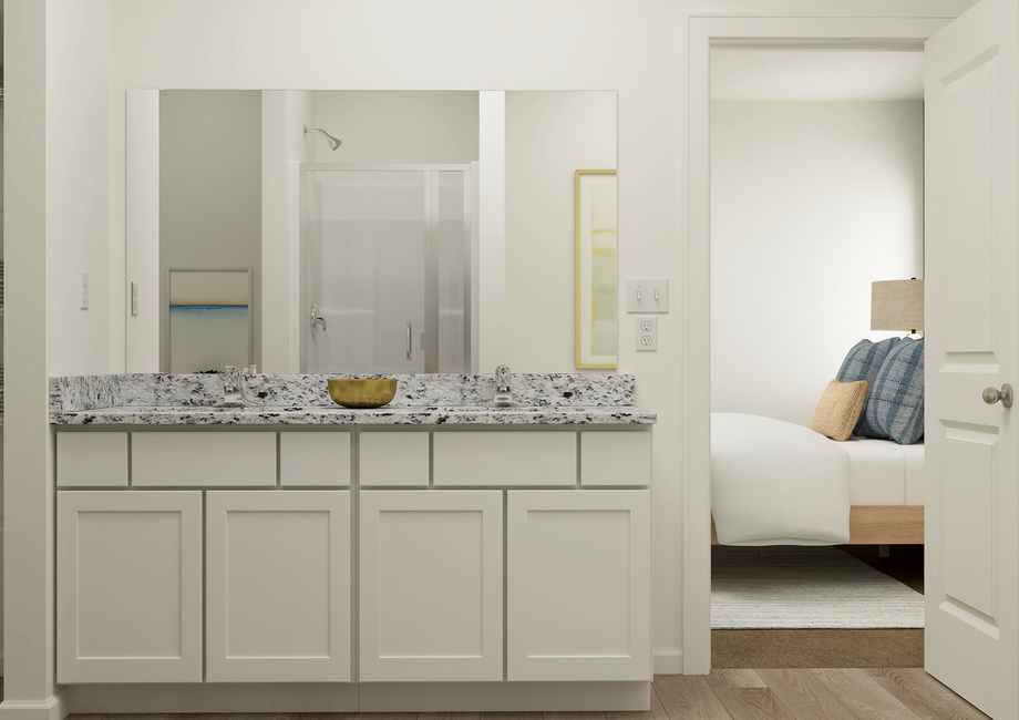 Rendering of the master bathroom