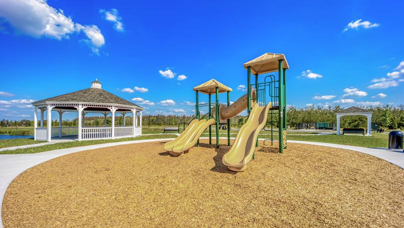 Playground and picnic pavilion at Gum Lake Preserve