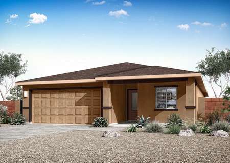The Bisbee is a beautiful single story home with stucco