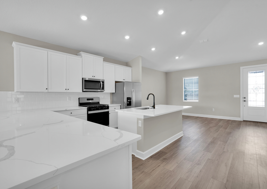 Enjoy family meals in this gorgeous kitchen and dining area