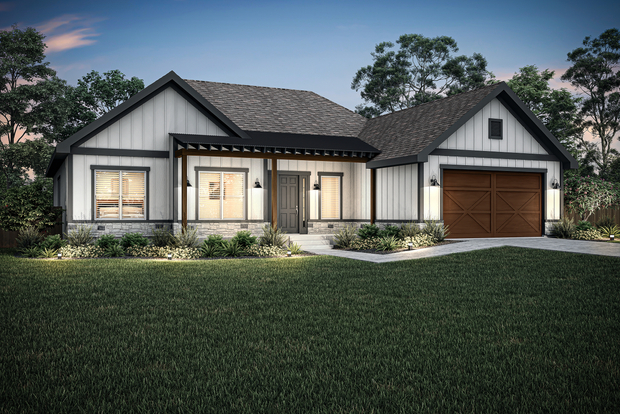 The Juliette dusk exterior elevation.