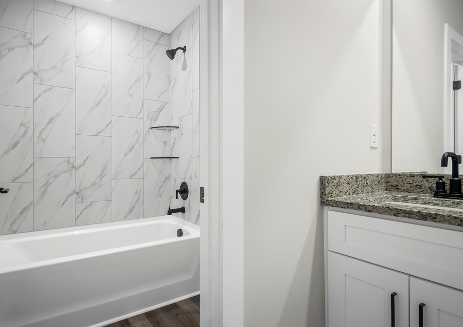 Your guests will have plenty of space to get ready in the secondary bathroom