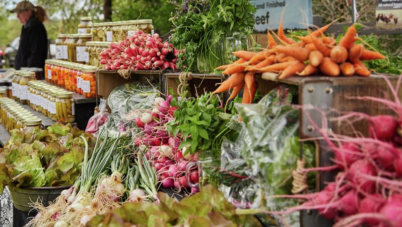 Fresh produce at a farmer's market