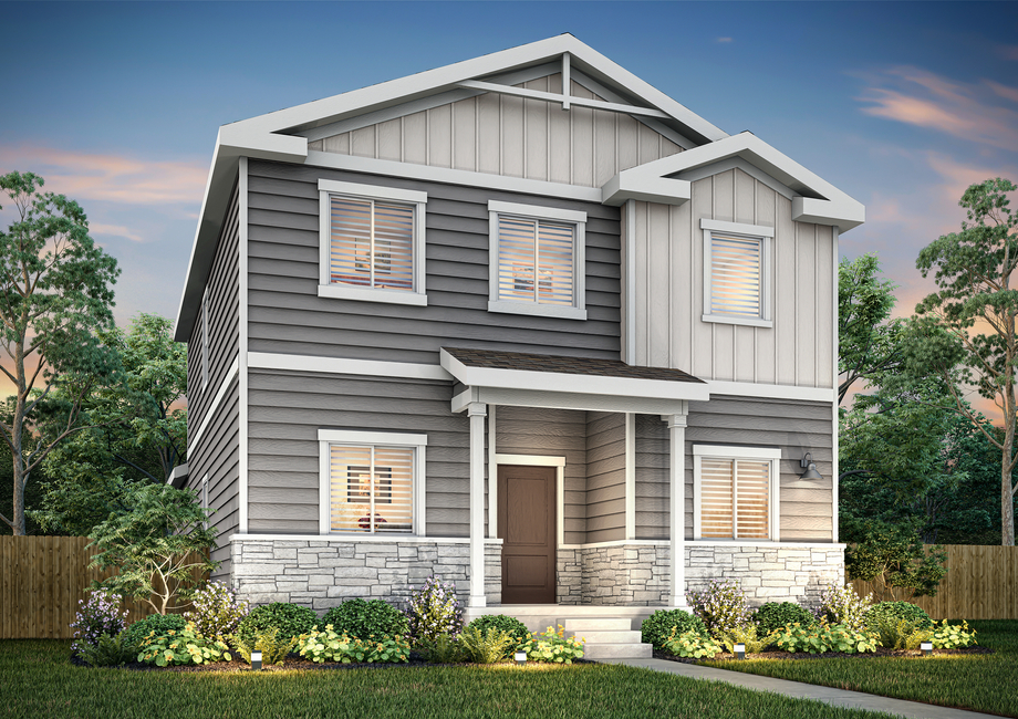 The Lily is a beautiful two story home with siding.