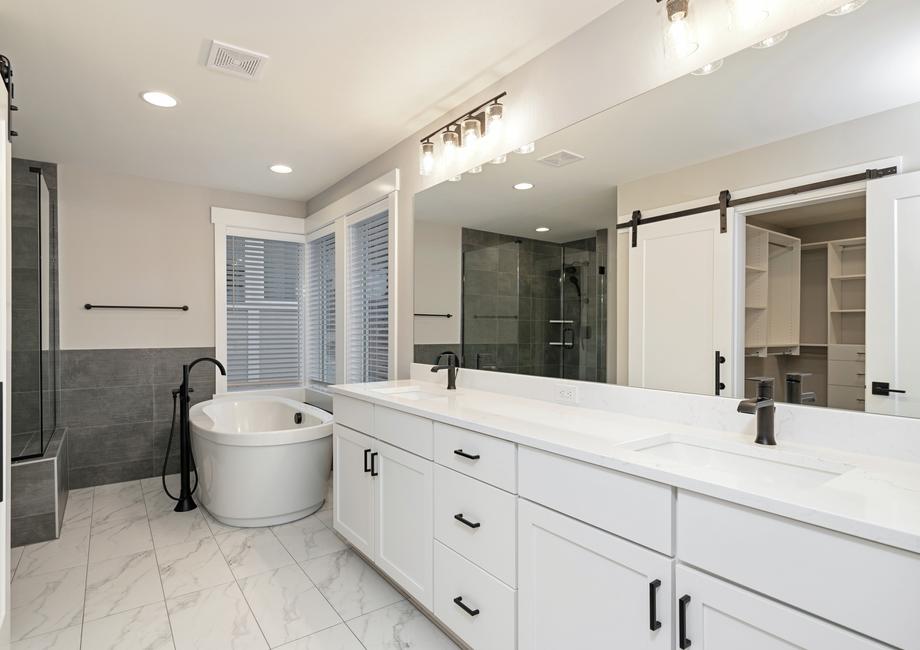 Spa-inspired master bathroom.