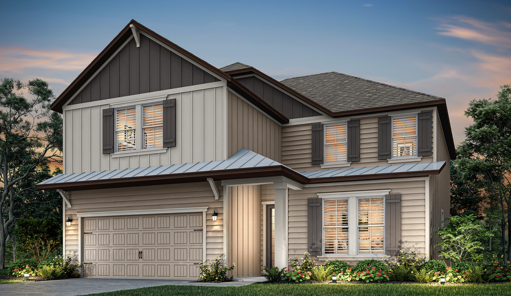 Winchester dusk exterior elevation.