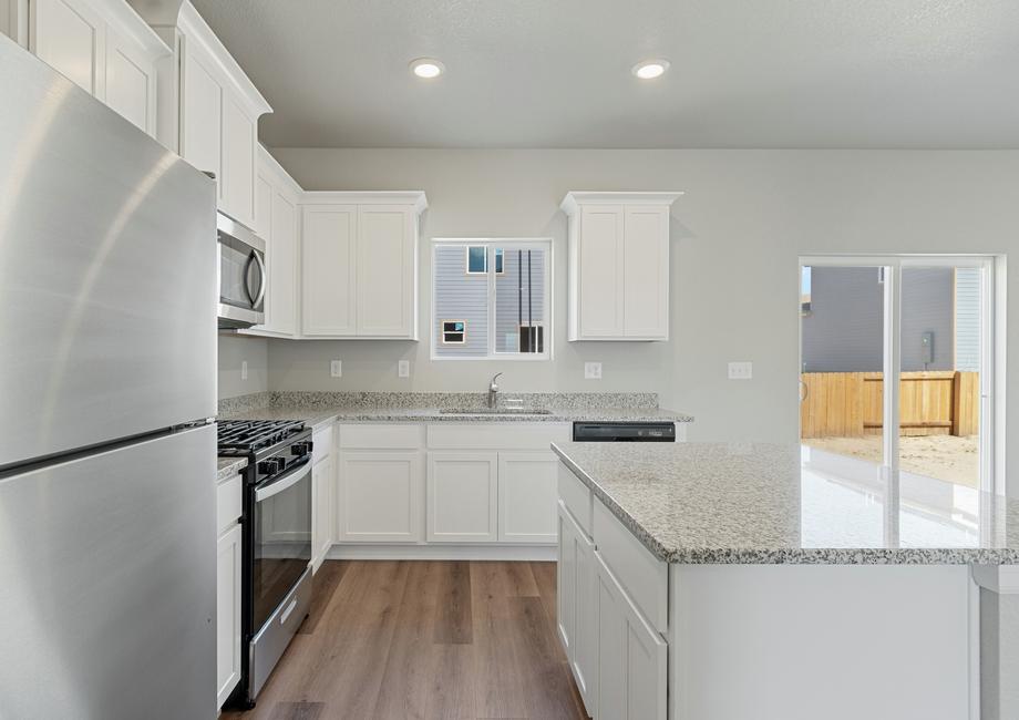 The kitchen of the Rio Grande has sprawling granite countertops.