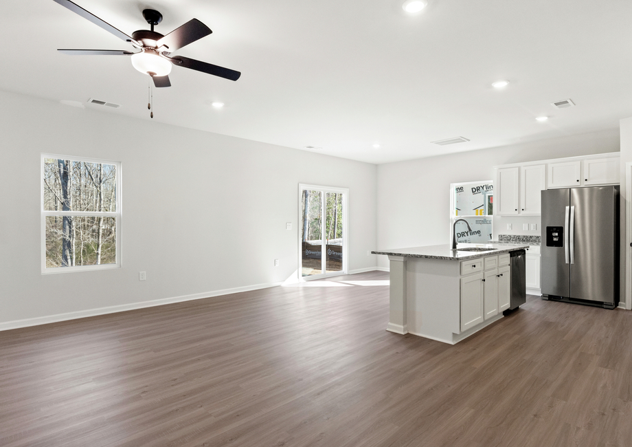 The kitchen has granite countertops