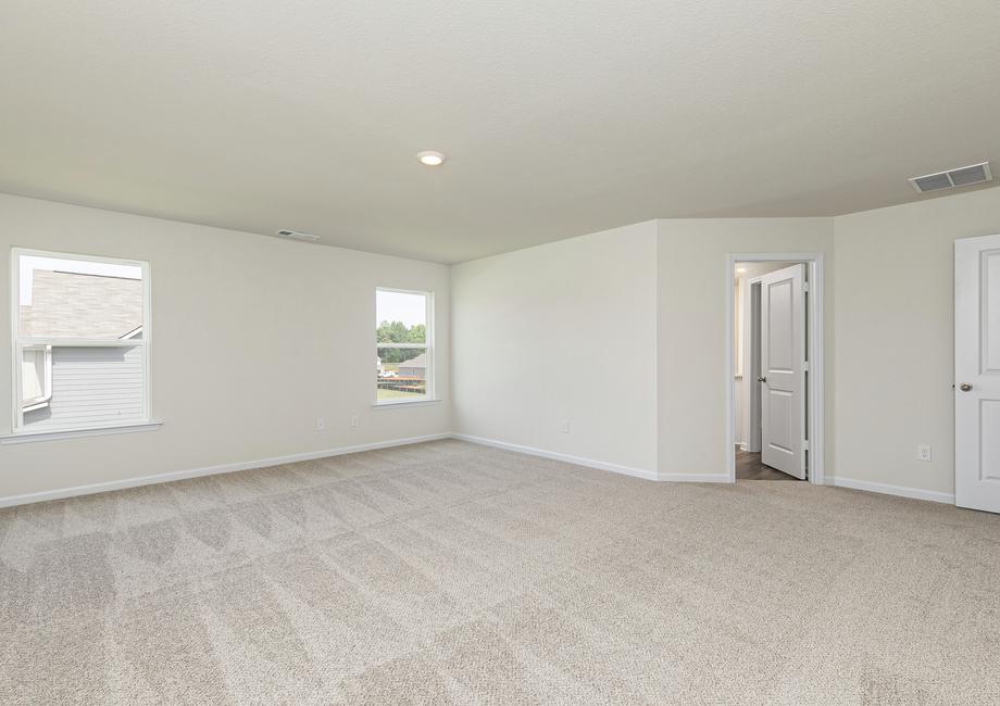 The Jackson's sizeable master bedroom comes with an attached bathroom, walk-in closet and a gorgeous amount of bright light