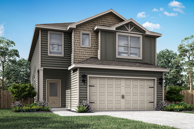 Rendering of the two-story Jade floor plan. 