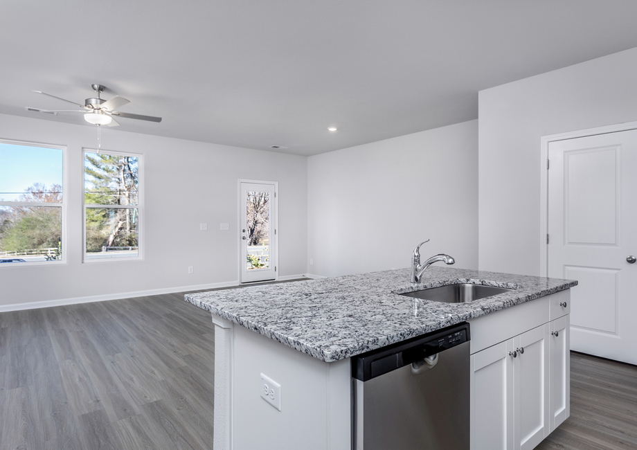 Spacious kitchen island