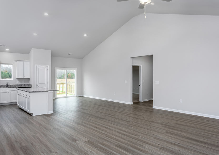 Open-concept floor plan