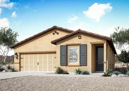 The Bayside is a beautiful single story home with stucco.