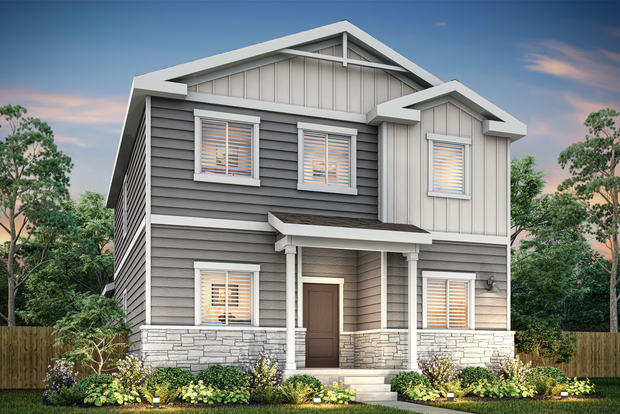 The Lily is a beautiful two story home with siding.