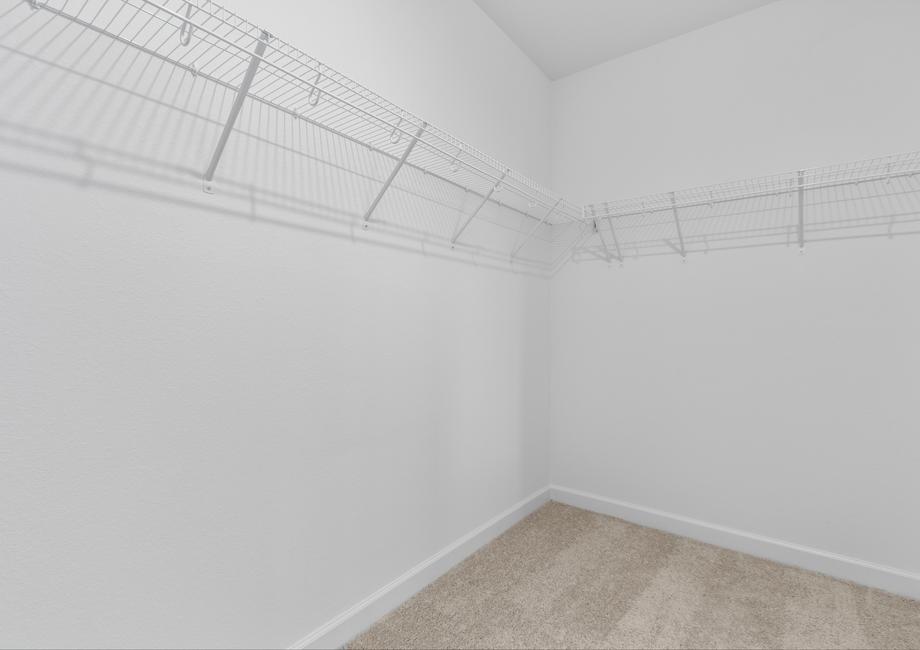 The master bedroom features a spacious closet.