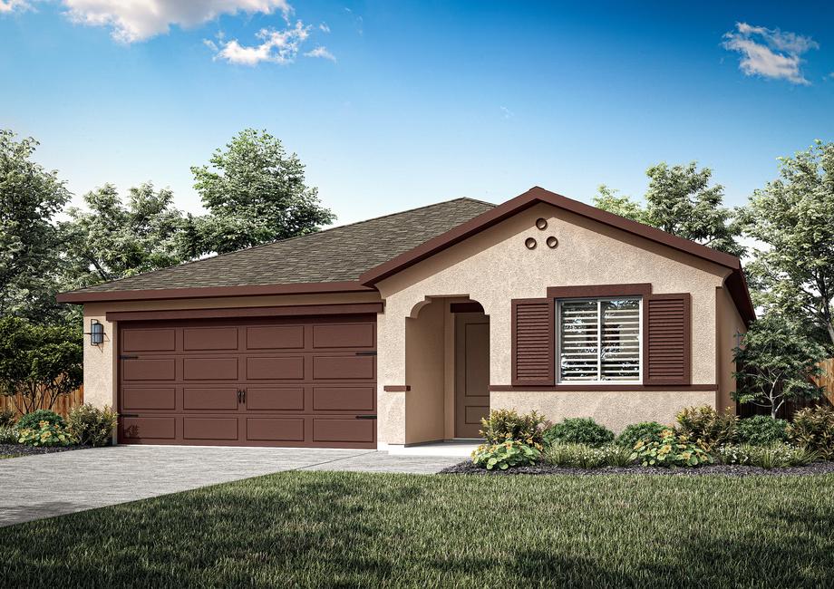 The Avila is a beautiful single story home with stucco.