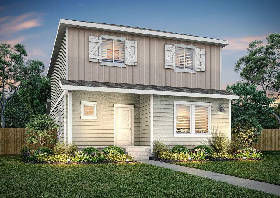 The Daisy is a beautiful two story home with siding.