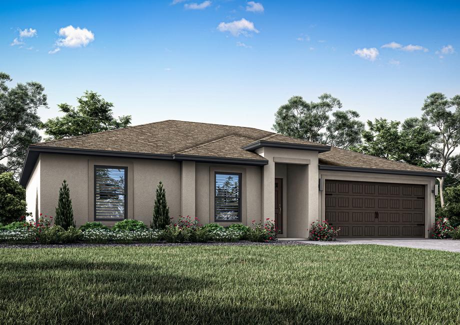 The Vero floor plan includes 3 bedrooms and a 2-car garage.