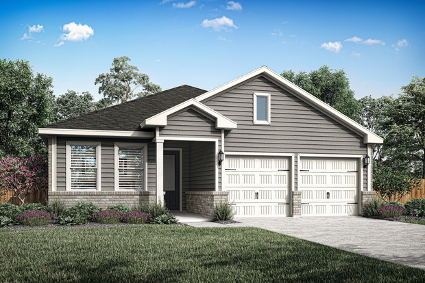 Exterior rendering of the gorgeous single-story Blanco floor plan.