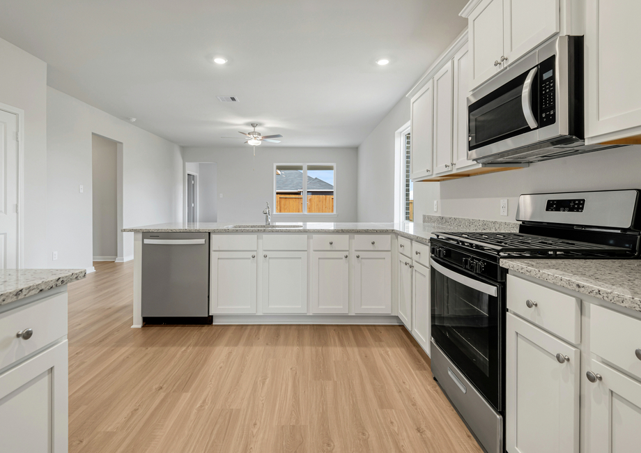 Stainless steel appliances in the kitchen