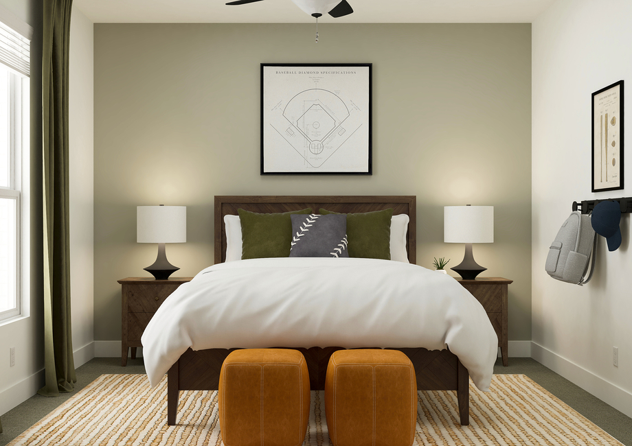 The downstairs bedroom is a great space for a guest bedroom.