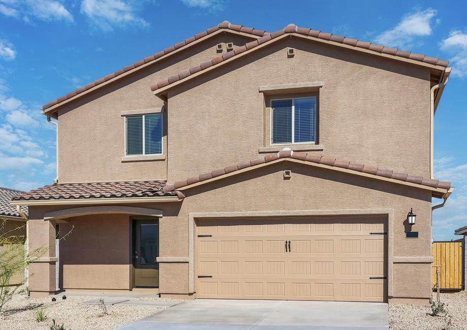 This spacious floor plan has two stories.