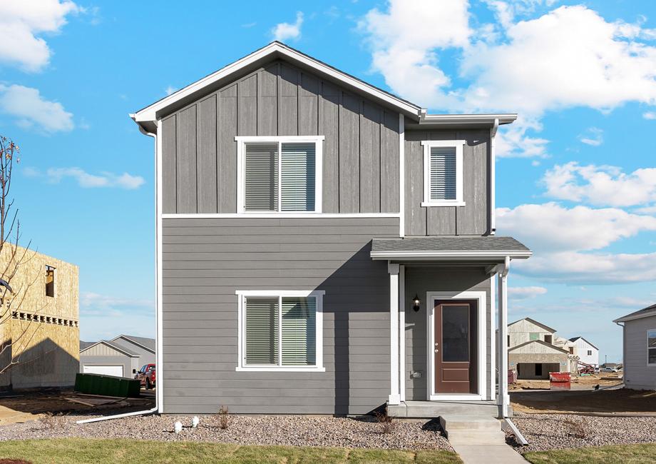 The Telluride is a beautiful two story home with siding.