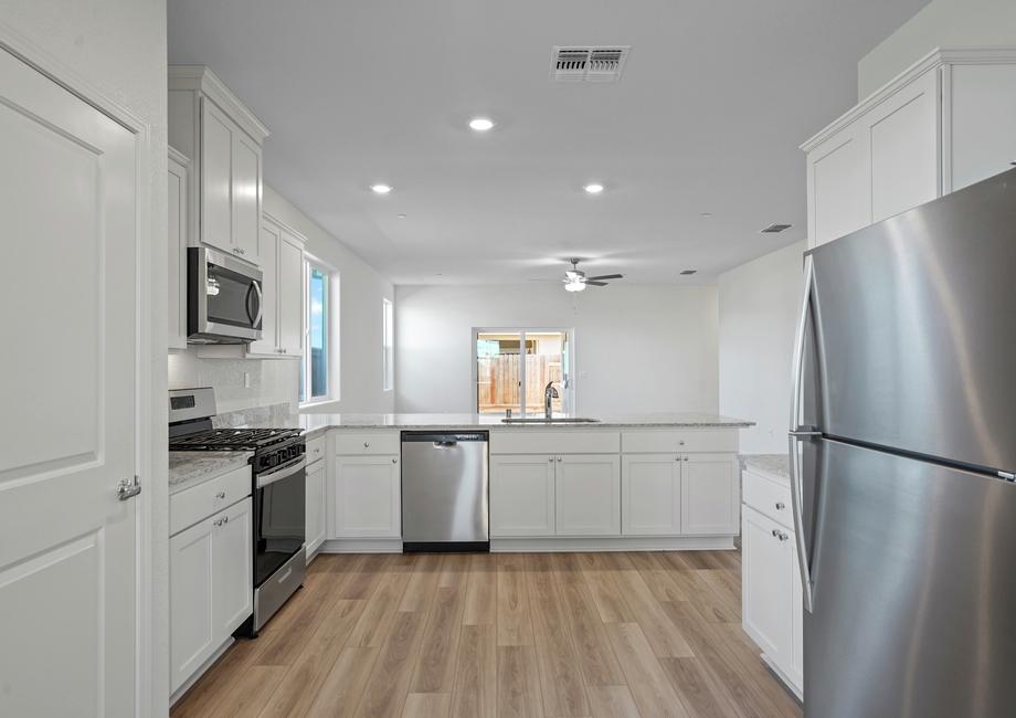 Beautiful white cabinets and flooring