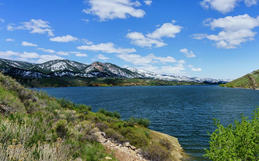 The beautiful Horsetooth Reservoir outside of Fort Collins, Colorado.