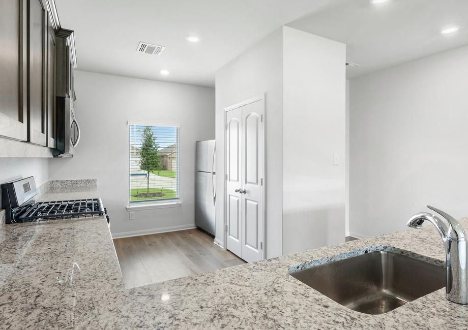 The kitchen has a wonderful window that lets in great natural light.