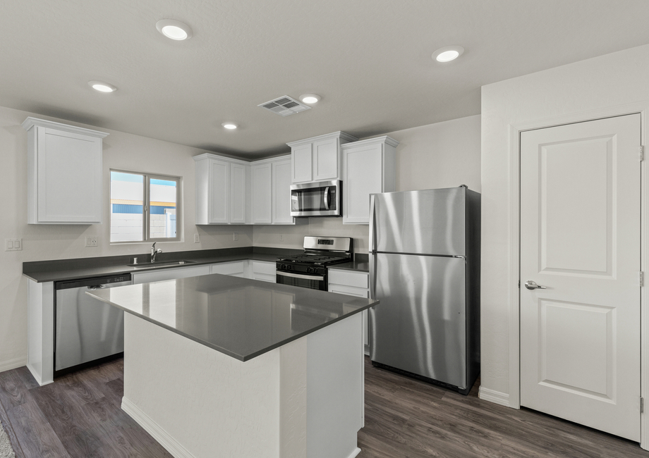 The kitchen of the Cypress has energy-efficient appliances.