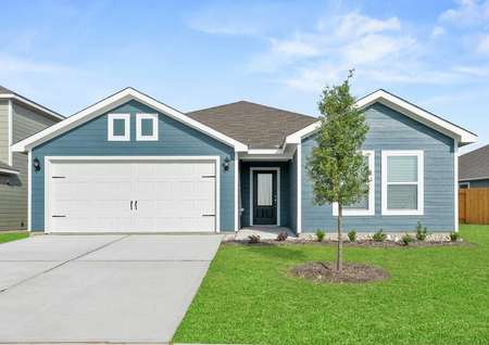 The Sabine floor plan is a beautiful one-story home.