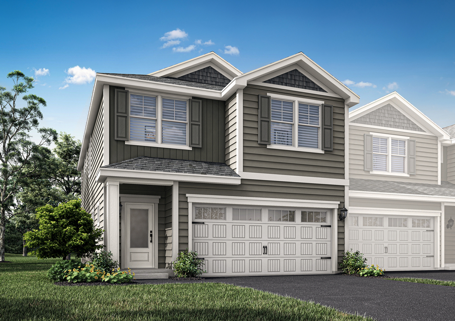 The Mays is a beautiful two story home with stone at Meadows North.