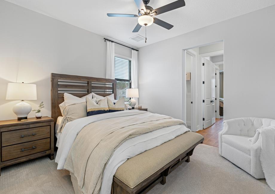 Relax in the private master bedroom.