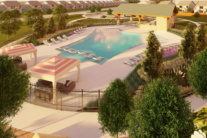 Rendering of the pool at Retreat at Fossil Creek