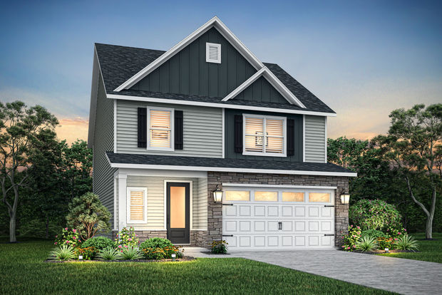 Dusk rendering of the Camden elevation 1.