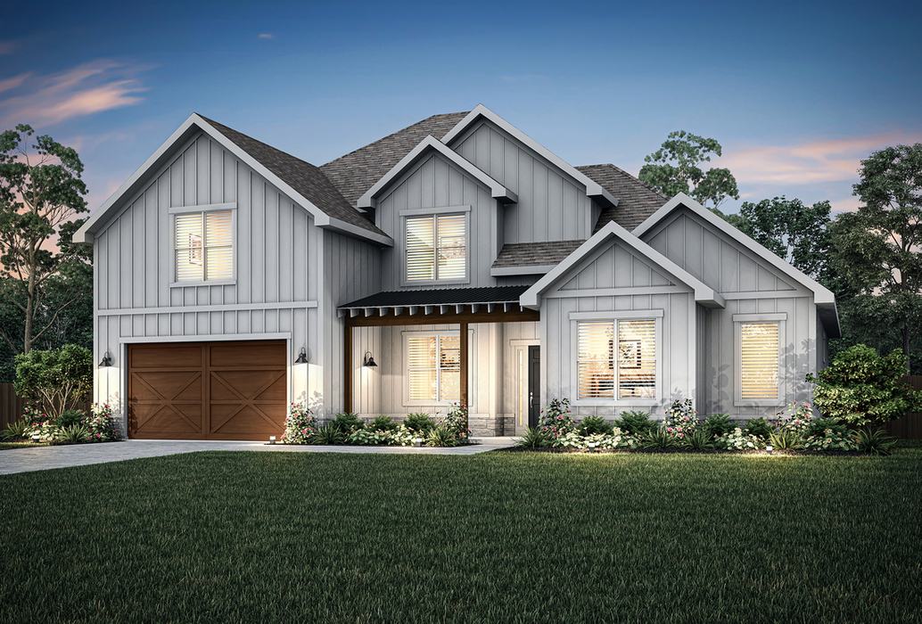 The Maxwell dusk exterior elevation.