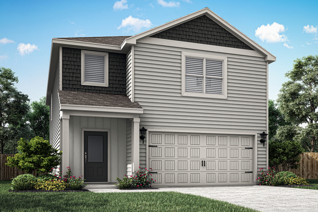 Rendering of the two-story Rockcress floor plan. 