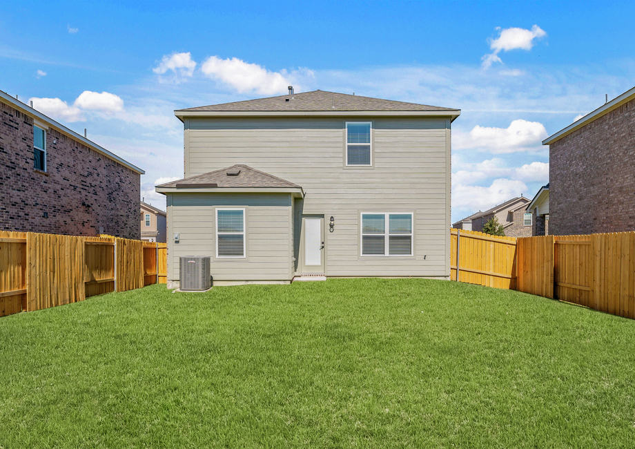 The back yard of the Colorado is fully fenced in.