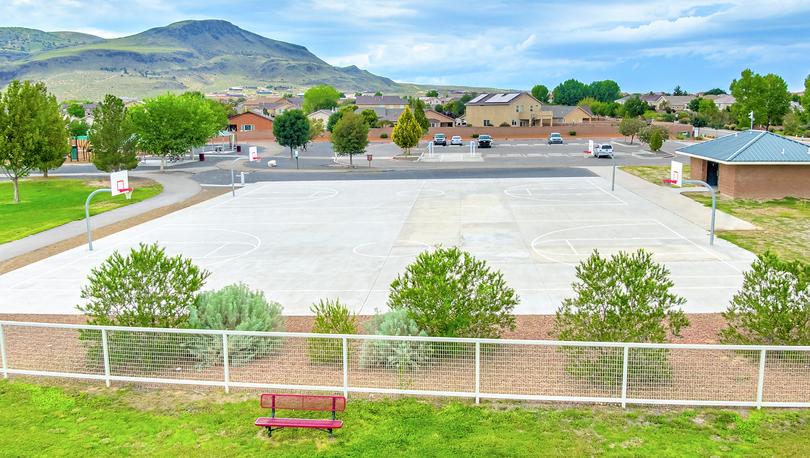 Basketball courts within the community provide the perfect opportunity to play outdoors with friends.