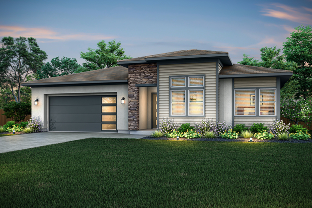 Dusk rendering of the Aviara B.