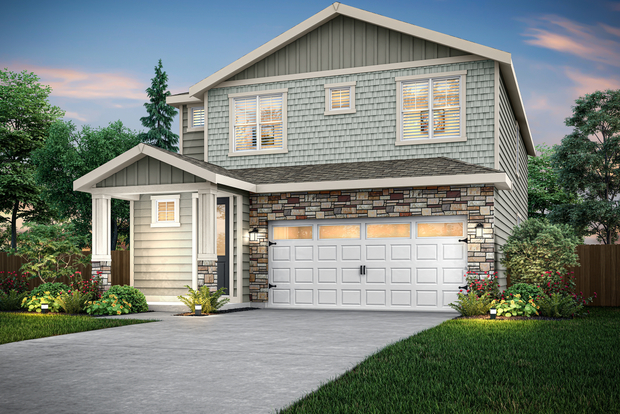 The Oak is a beautiful two story home.