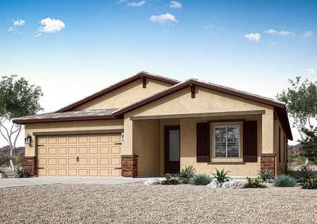 The Del Mar is a beautiful single story home with stucco.