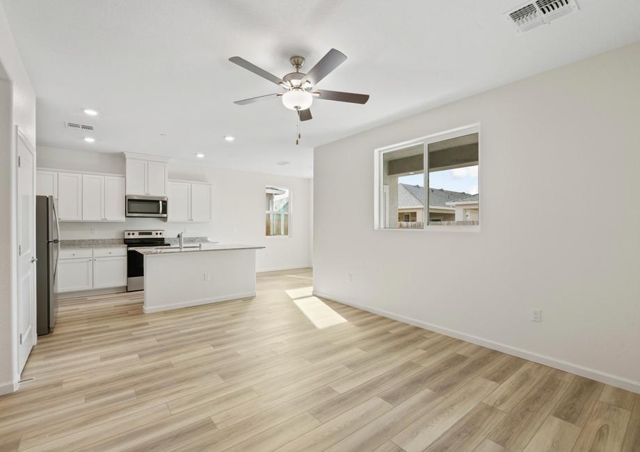 You will love this breakfast bar that overlooks the living area.