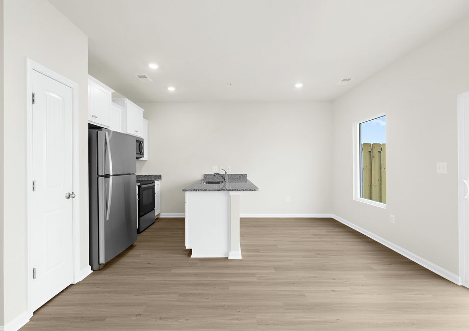 Open-concept floor plan