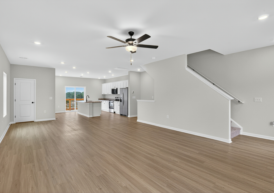 The living room is spacious. 