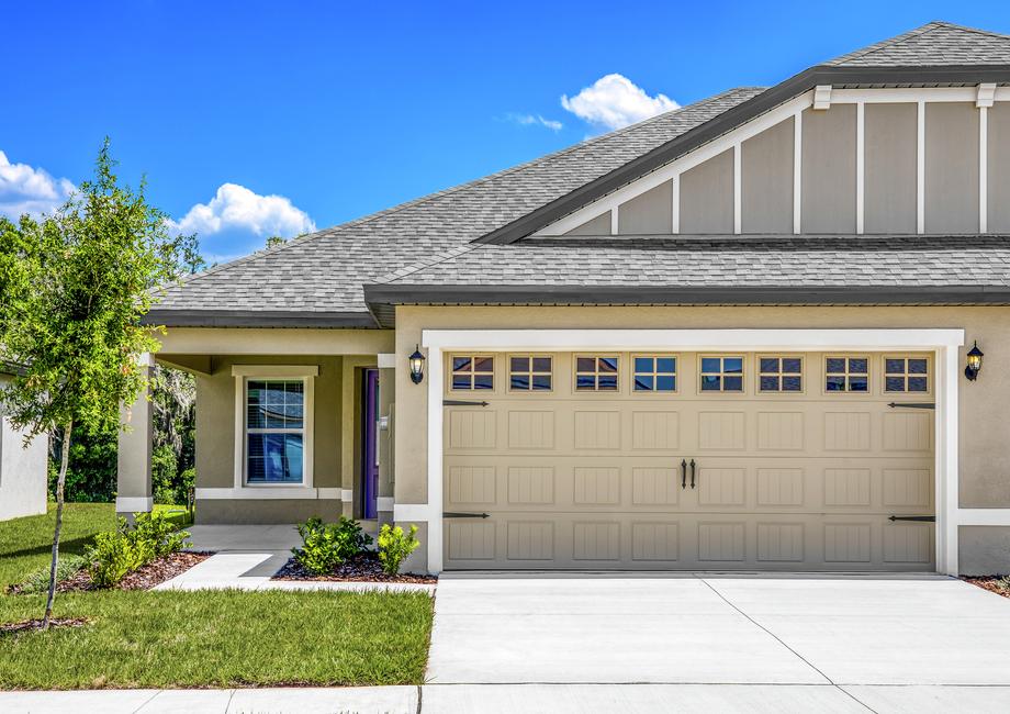 Exterior photo of the Egret with a two-car garage