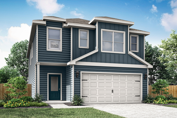 Rendering of the beautiful two-story Yaupon with siding exterior.