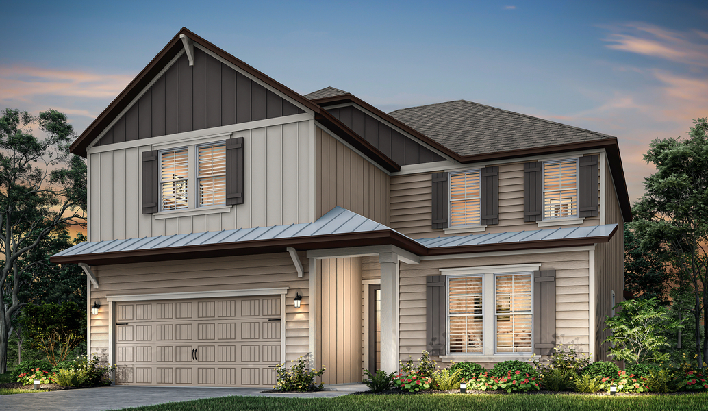 Winchester dusk exterior elevation.