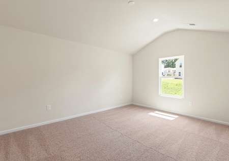 The master bedroom has a bathroom and closet attached. 